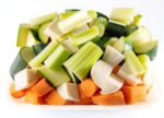 Cut up veg for chicken soup