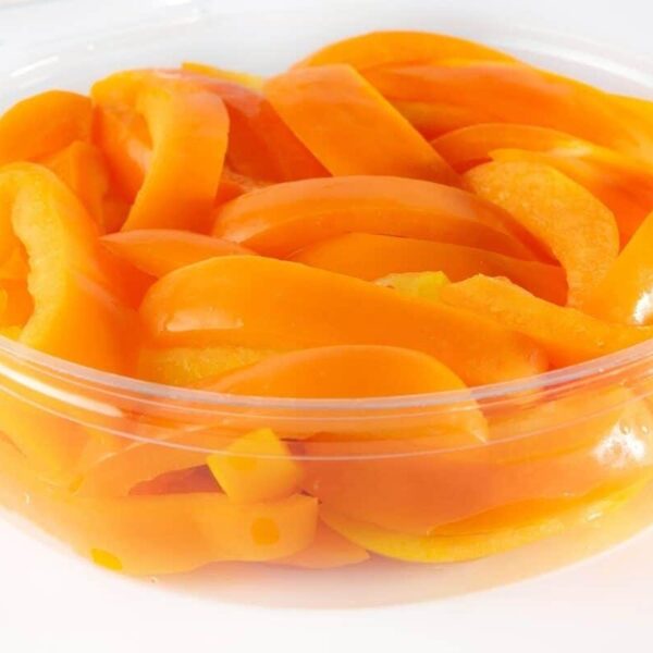 Orange peppers sticks