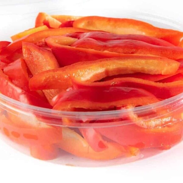 Red peppers sticks