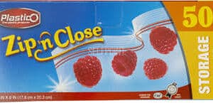 Zip 'n Close Quart Bags 50 Pack